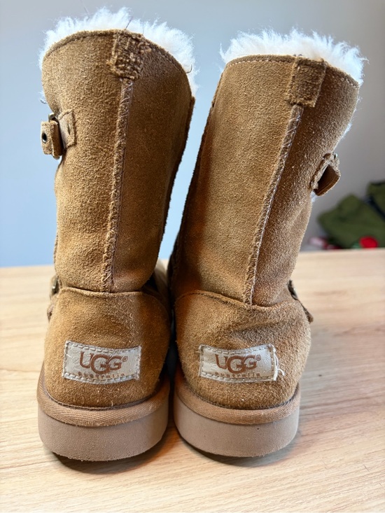 UGG Other - UGG Chestnut Brown Suede Heart Studded Boots US 2 Youth